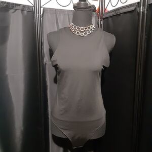 ReoRia Black Sleeveless Bodysuit Women's Size Large Femiine